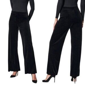 NEW SPANX Velvet Front Slit Pant in Very Black Size 1X NWT